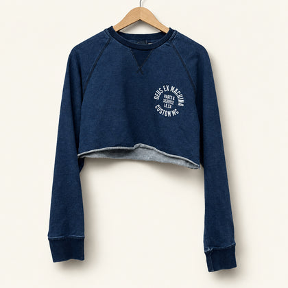 Deus Ex Machina Crewneck Crop Indigo Size XS