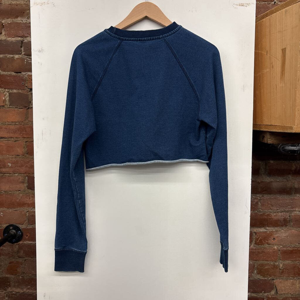 Deus Ex Machina Crewneck Crop Indigo Size XS