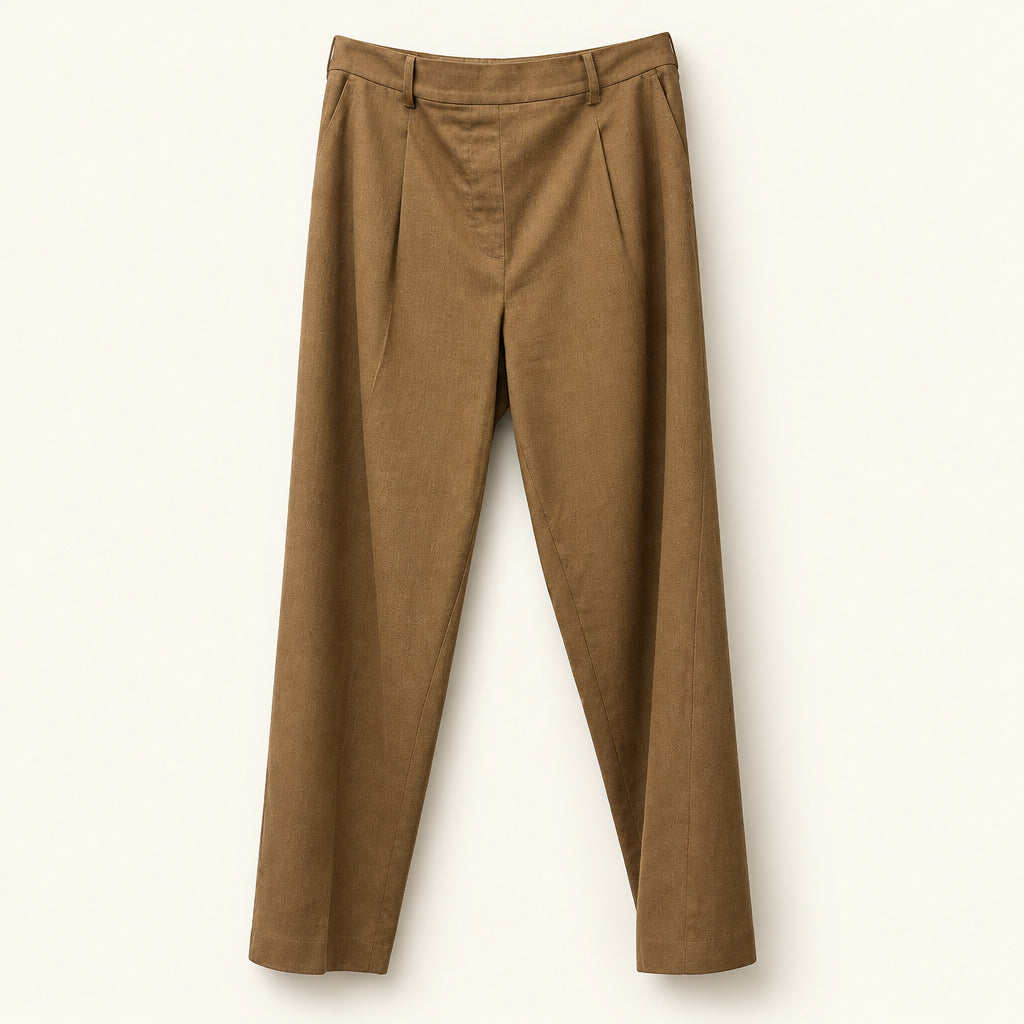 LOFT Pleated Trousers Tan Ladies Size L