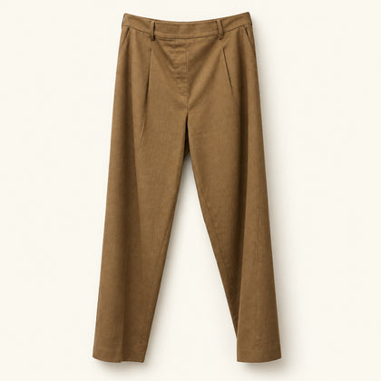 LOFT Pleated Trousers Tan Ladies Size L