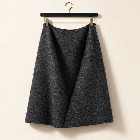 Anne Klein II Mohair/Wool Midi Skirt Brown Size 16