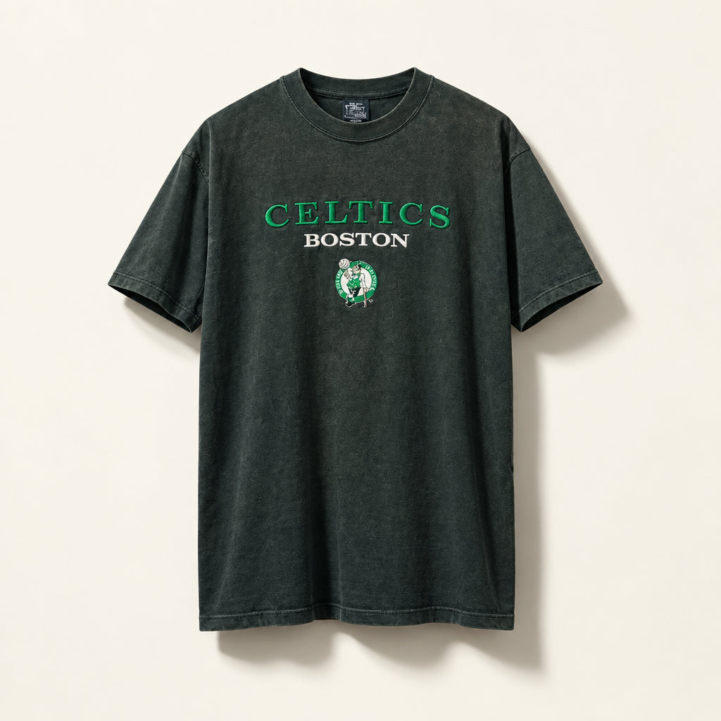 Front Row Celtics Graphic Tee Dark Grey Men’s Size L