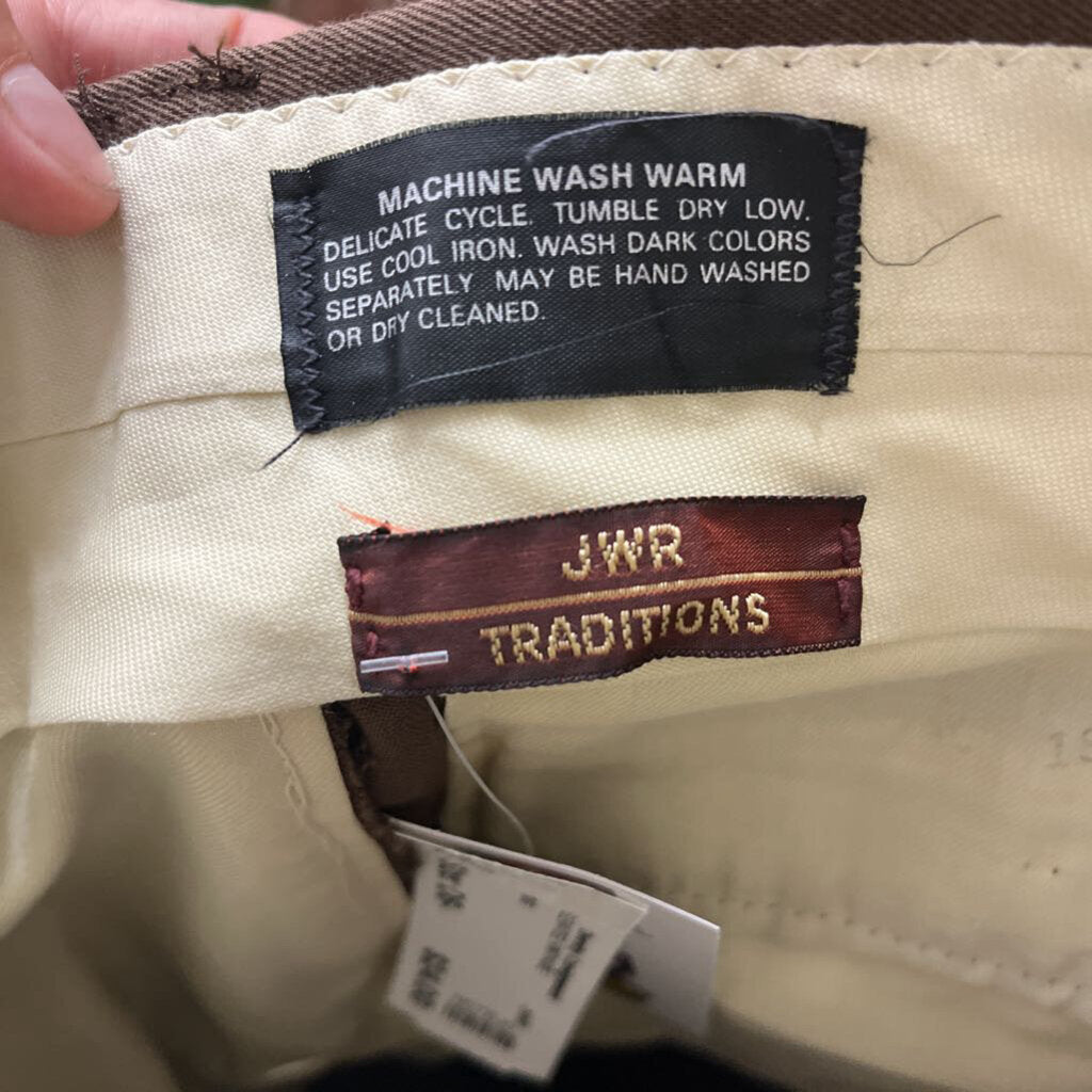 JWR Straight-Cut Pants Brown Size 13