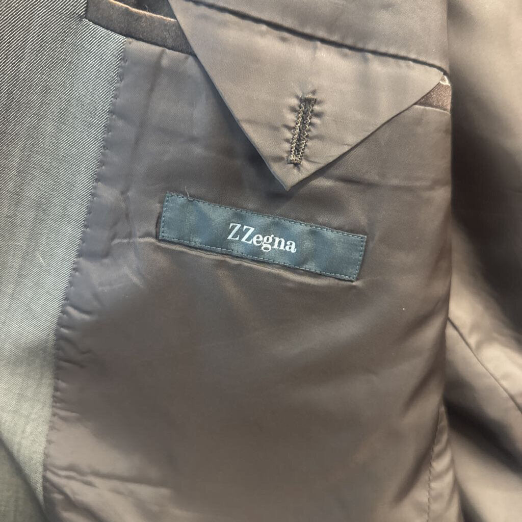 Zenga Blazer Jacket Bark Brown/Grey Size 48R