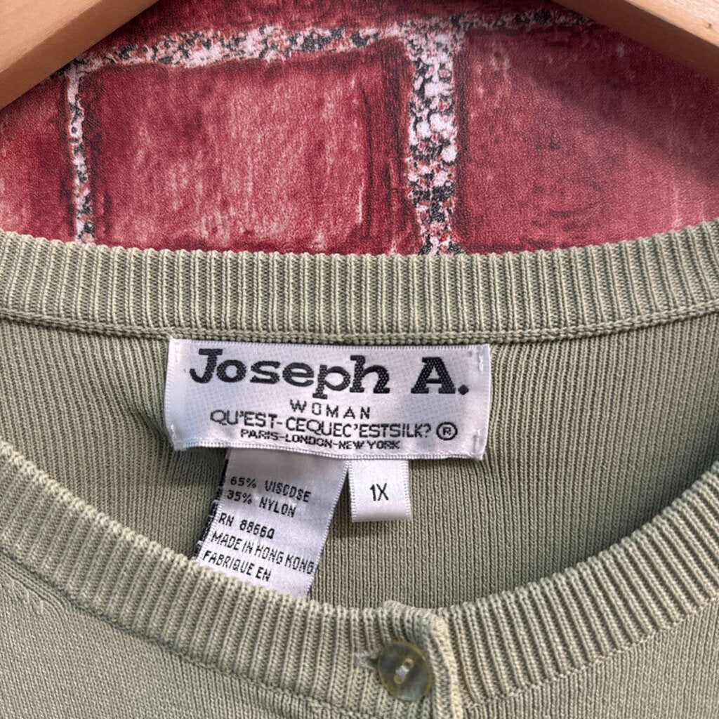 Joseph A. Knit Button Up Sweater Lime green Size L