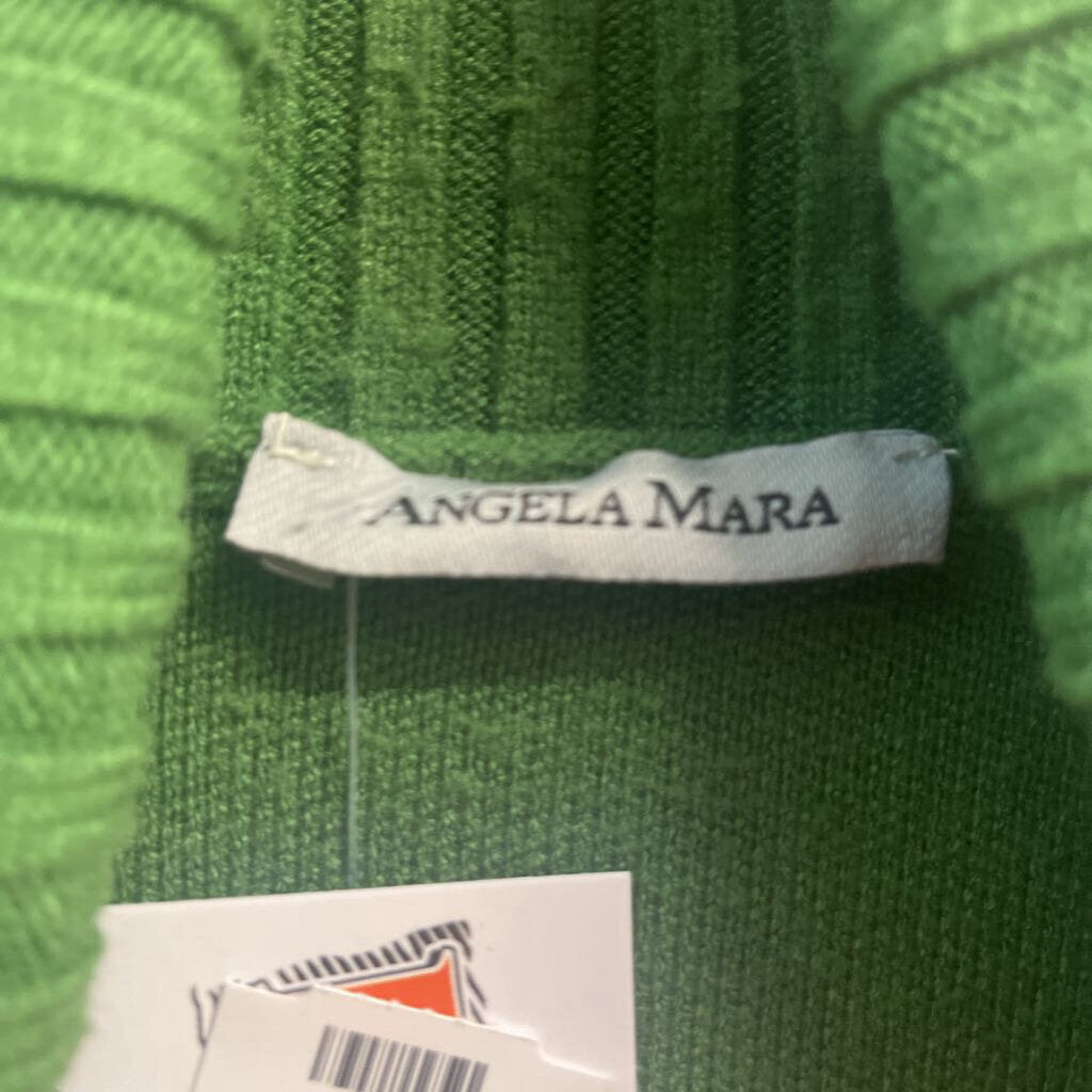 Angela Mara Knit Turtleneck Green Ladies Size XL