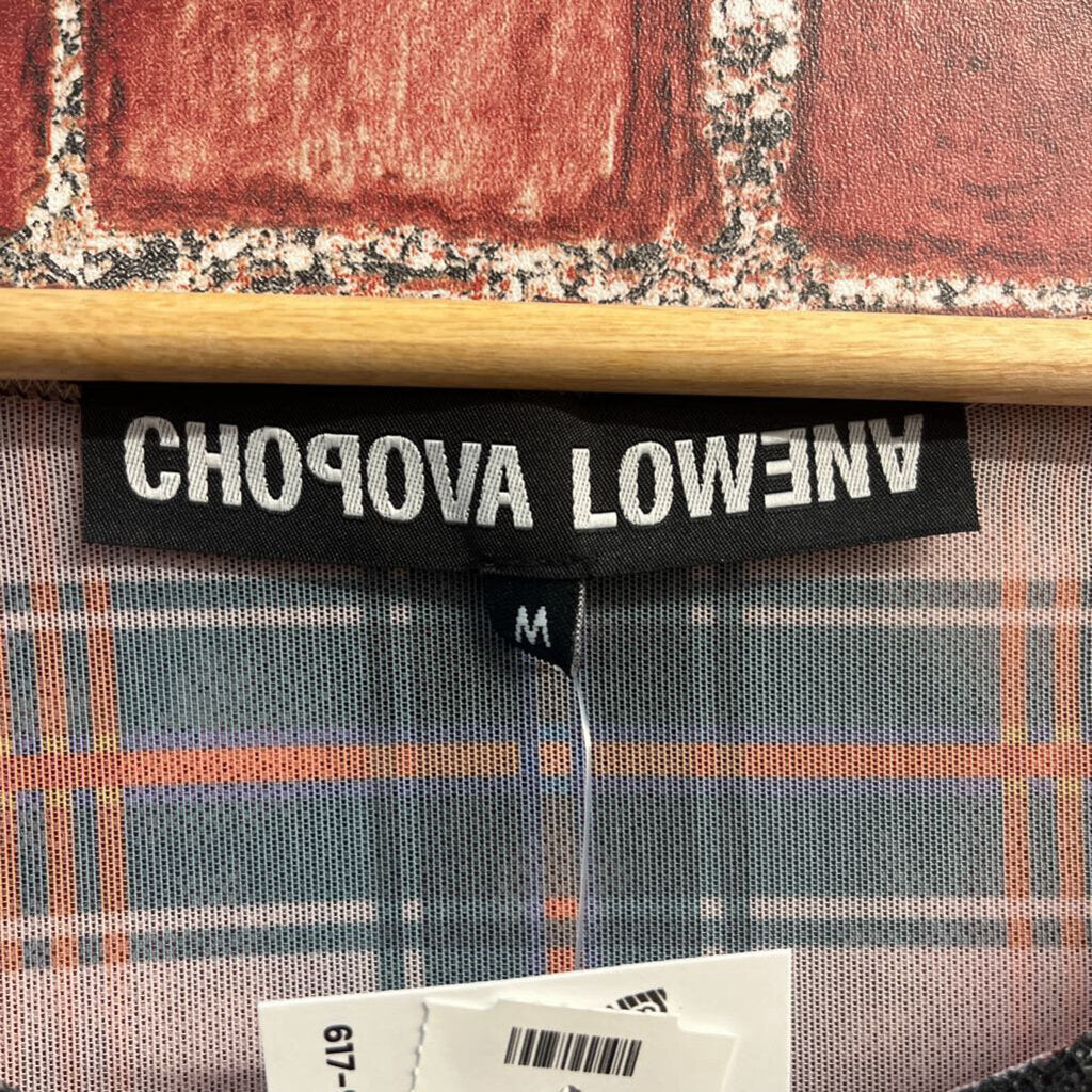 ChopOVA Multi Patterned Long Sleeve Red/Black/White Ladies Size M
