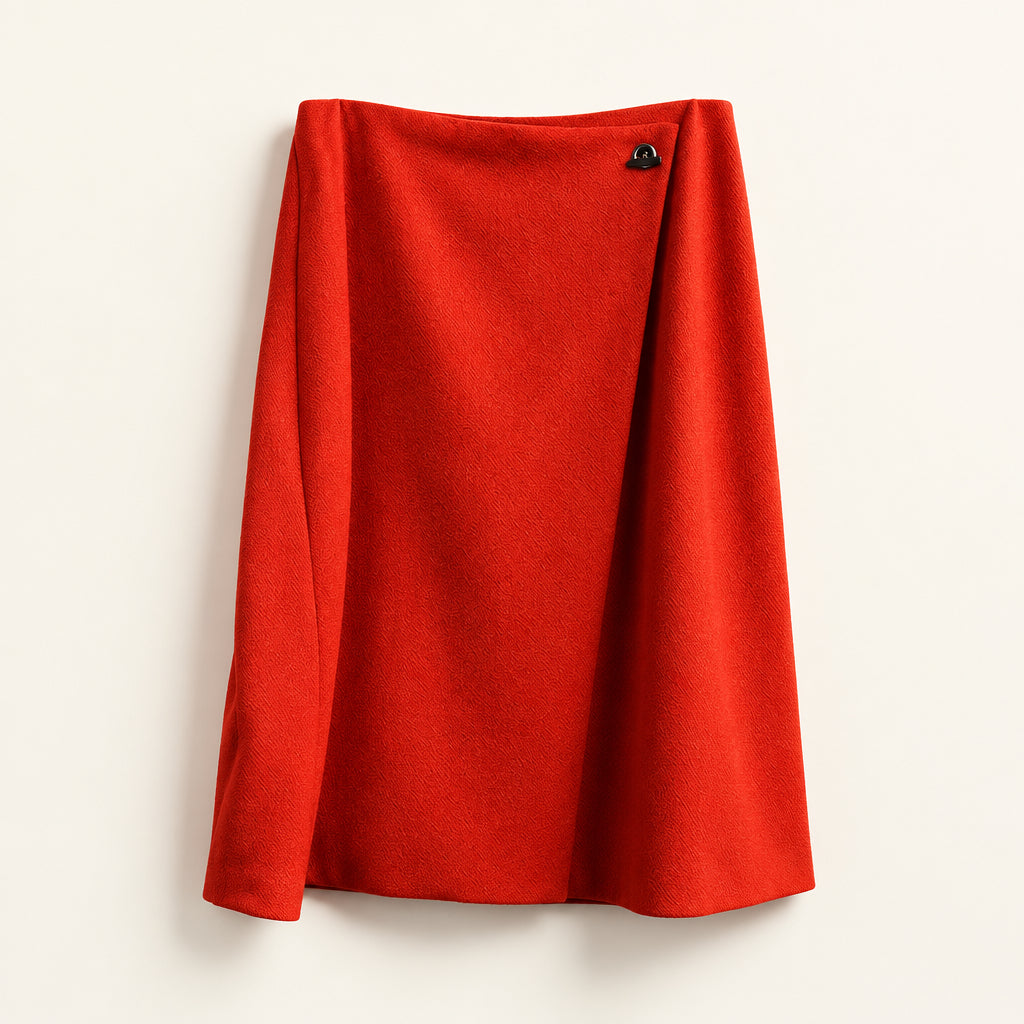 Boss Hugo Boss Midi Wrap Skirt Bright Red Ladies Size L