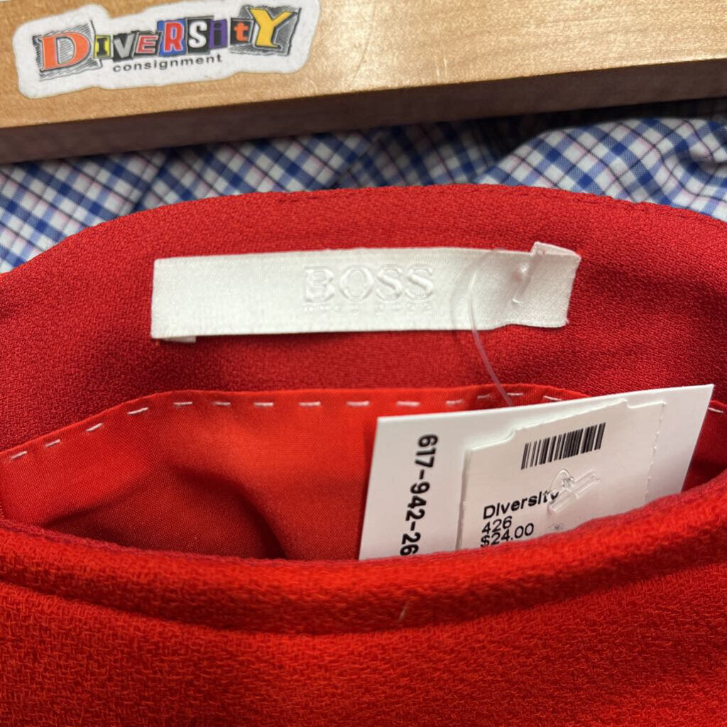 Boss Hugo Boss Midi Wrap Skirt Bright Red Ladies Size L