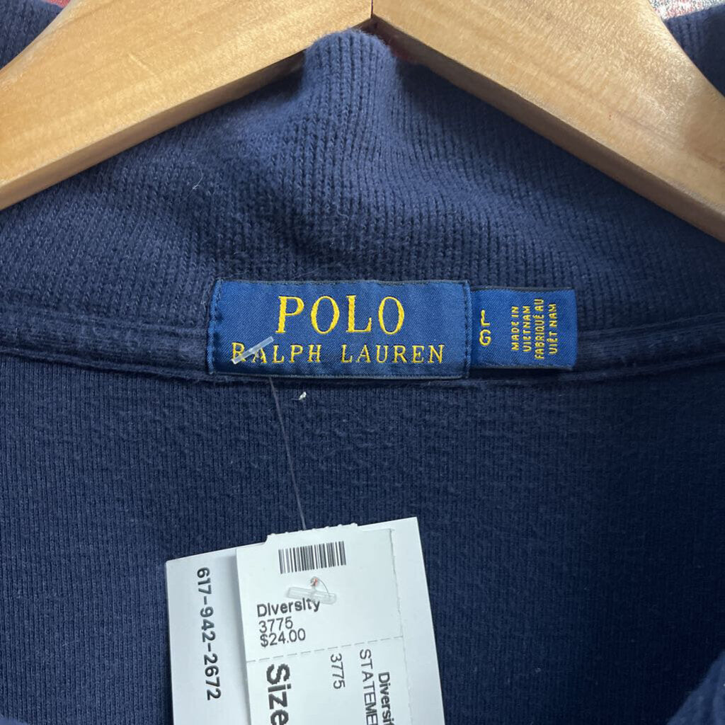 Polo Ralph Lauren Zip Up Crewneck Navy Men’s Size L