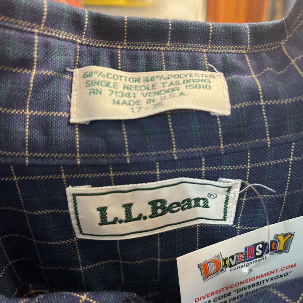 L.L Bean Flanel Purple/Green Men’s Size 2XL