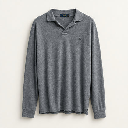 Polo Ralph Lauren Knit Collard Long Sleeve Blue Size XXL