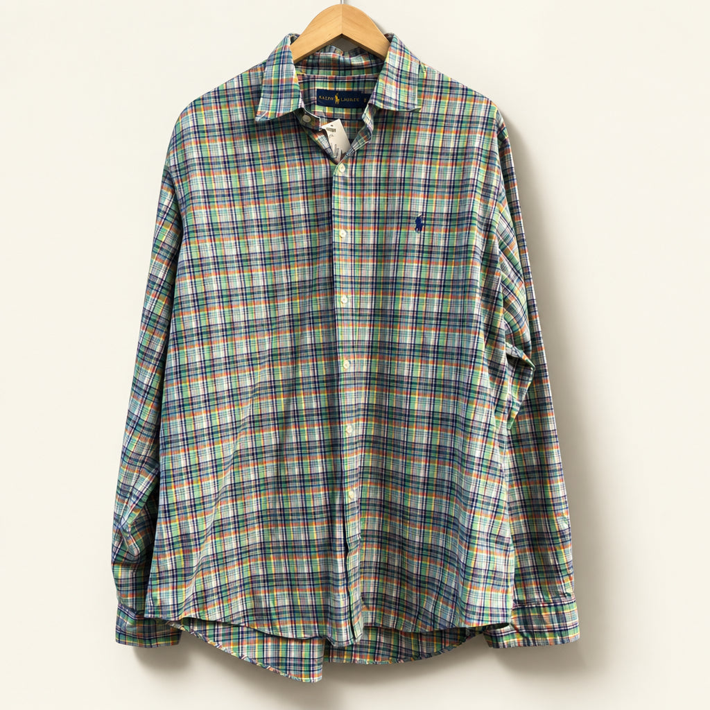 Ralph Lauren Flannel Green/Orange/Blue Size XL