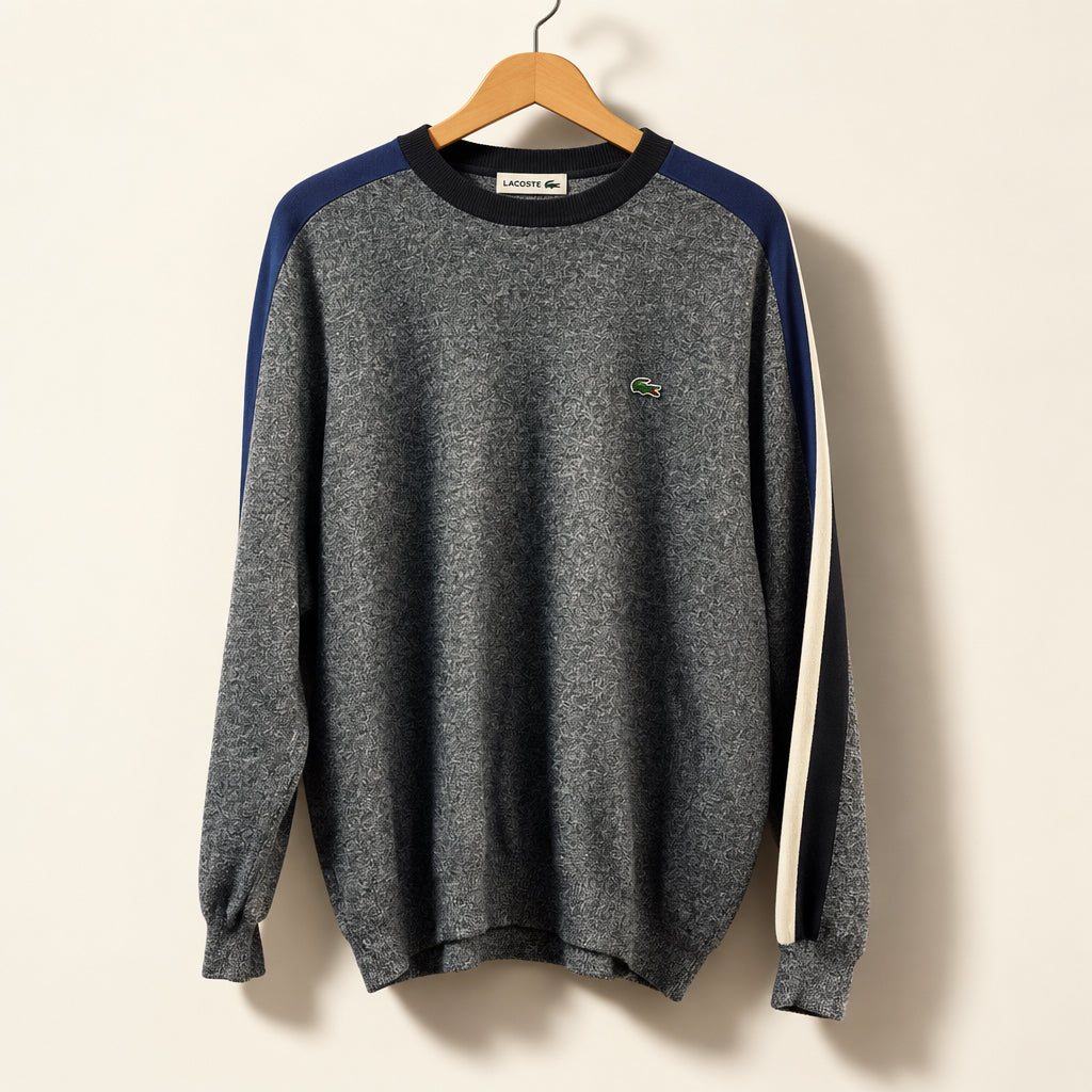 Lacoste Knit Sweater Grey/Blue Men’s Size 3XL