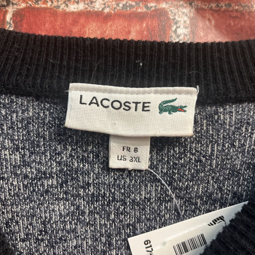 Lacoste Knit Sweater Grey/Blue Men’s Size 3XL