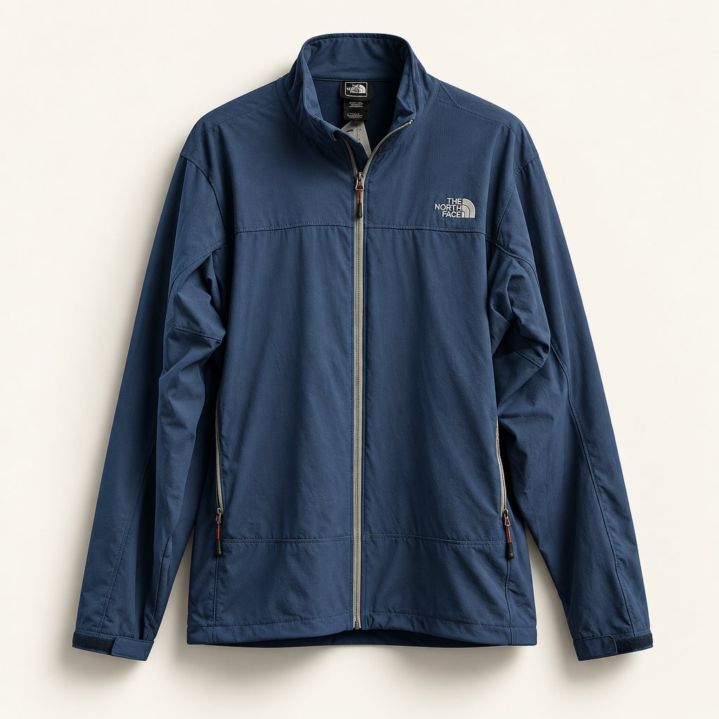 North Face Zip Up Wind Breaker Blue