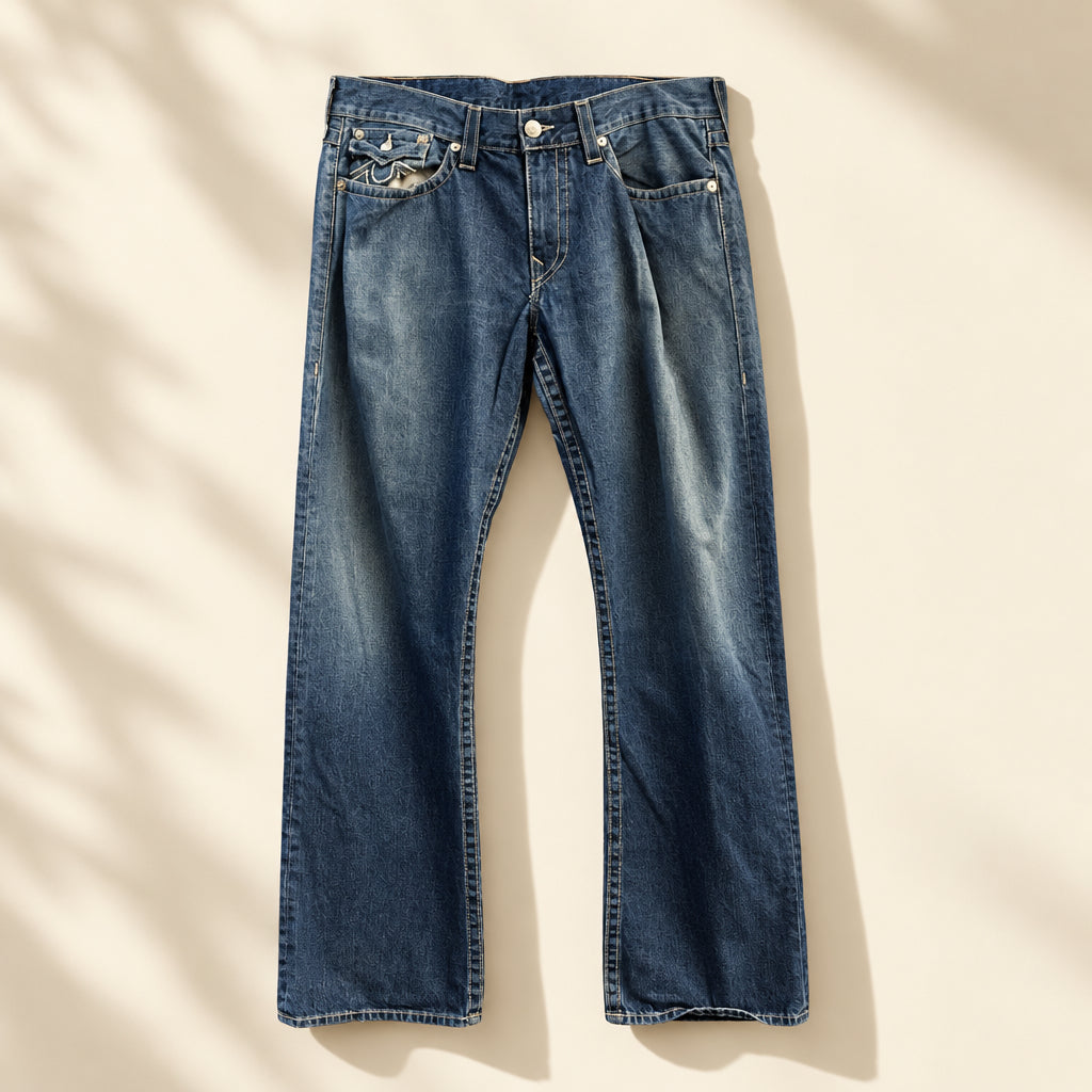 True Religion Straight Cut Blue Size 38