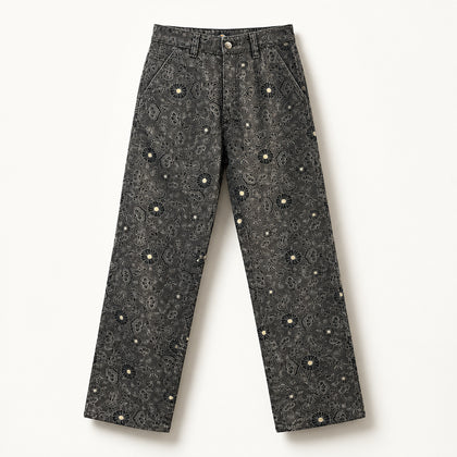 NWT Dickies Canvas Pant Floral Brown/Black Size 26