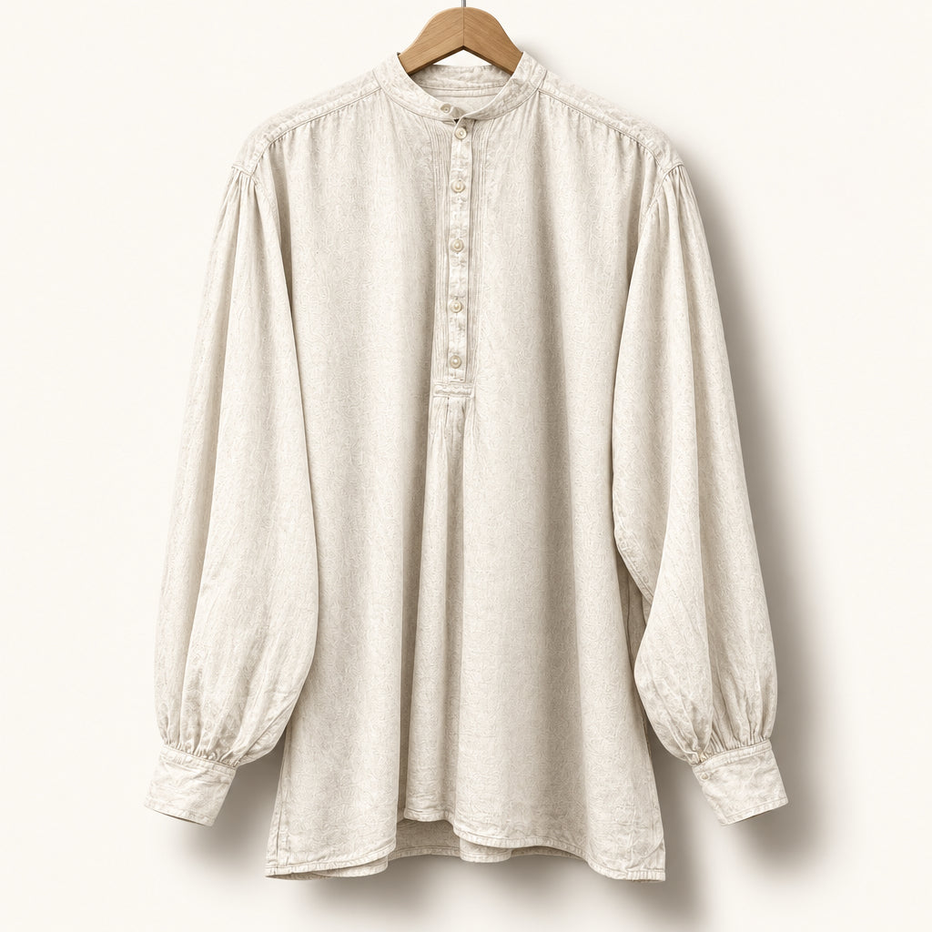 Inter-American Trading Company Vintage Blouse 1/2 Button Off White Men’s Size M