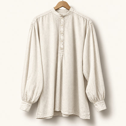 Inter-American Trading Company Vintage Blouse 1/2 Button Off White Men’s Size M