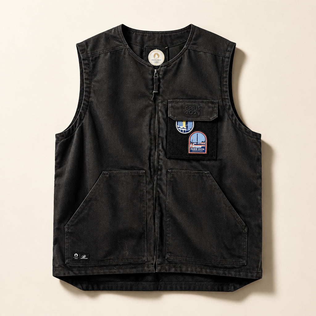 Decathlon Paris 2024 Olympic Vest Canvas Black Men’s Size XL