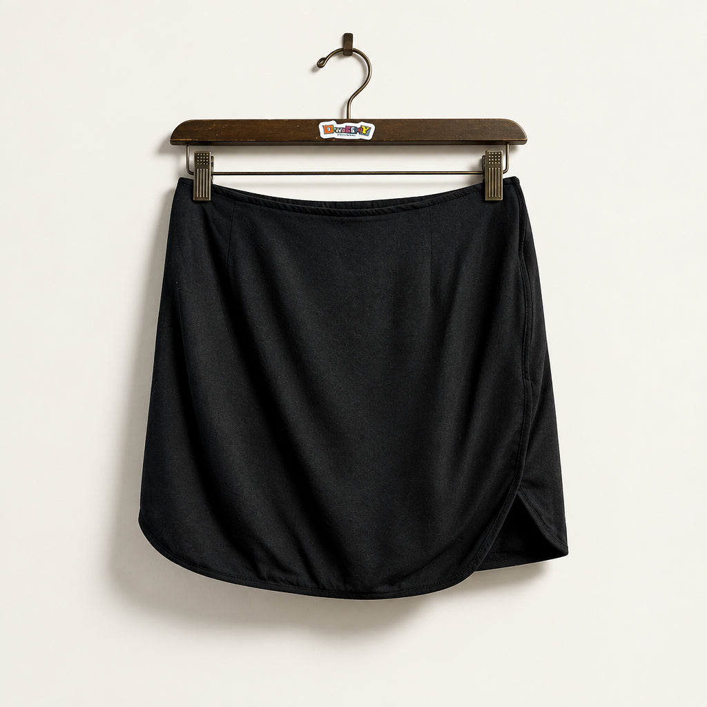Emporio Armani Mini Skirt Black Ladies Size 26