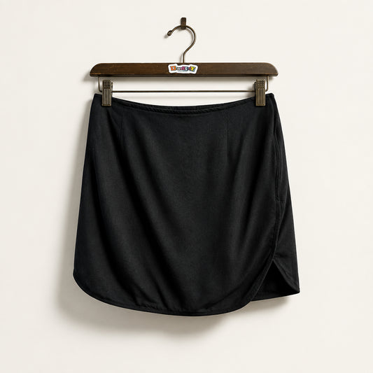 Emporio Armani Mini Skirt Black Ladies Size 26