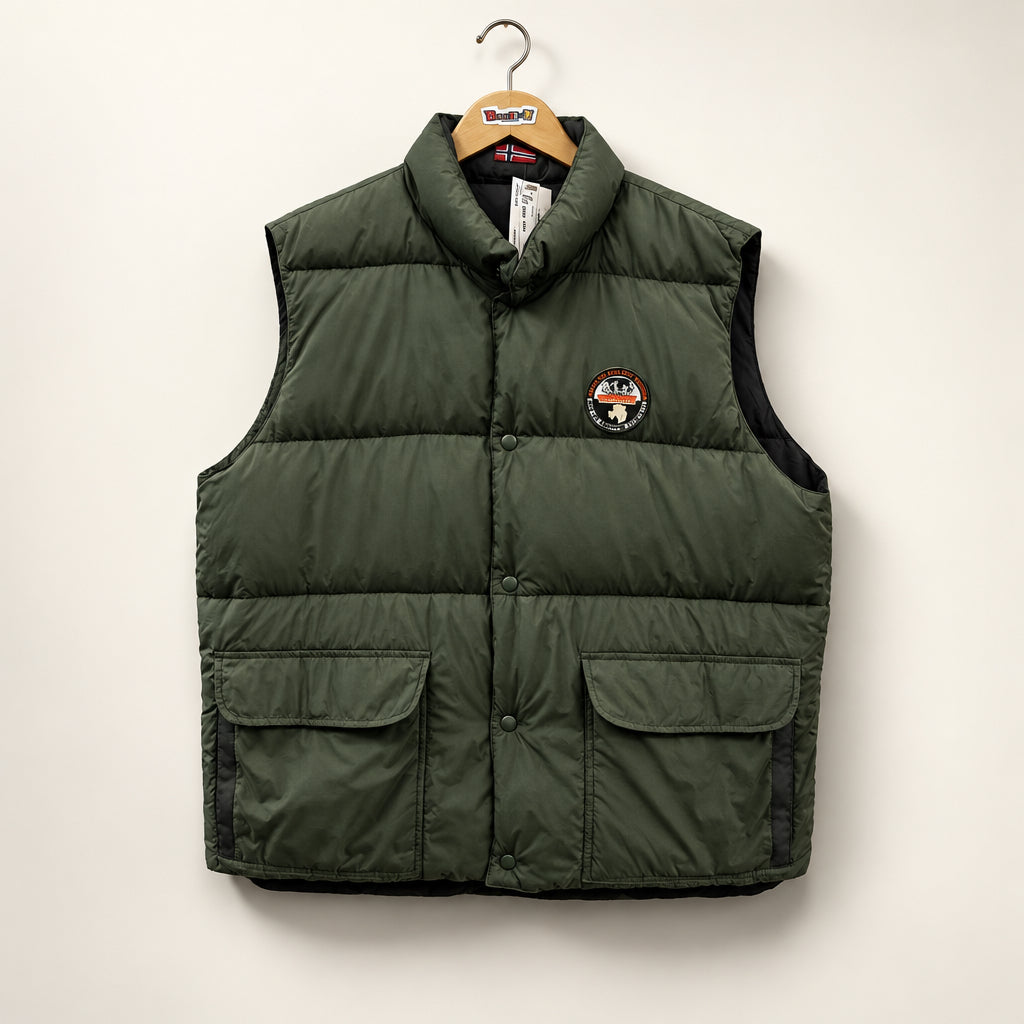 Napapijri Puffer Vest Reversible Olive/Black Men’s Size XL