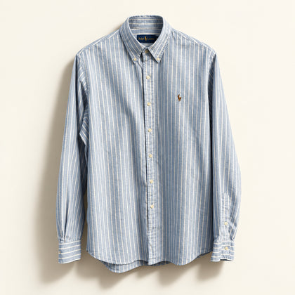 Polo Ralph Lauren Button Down Vertical Stripes Blue/White Men’s Size L