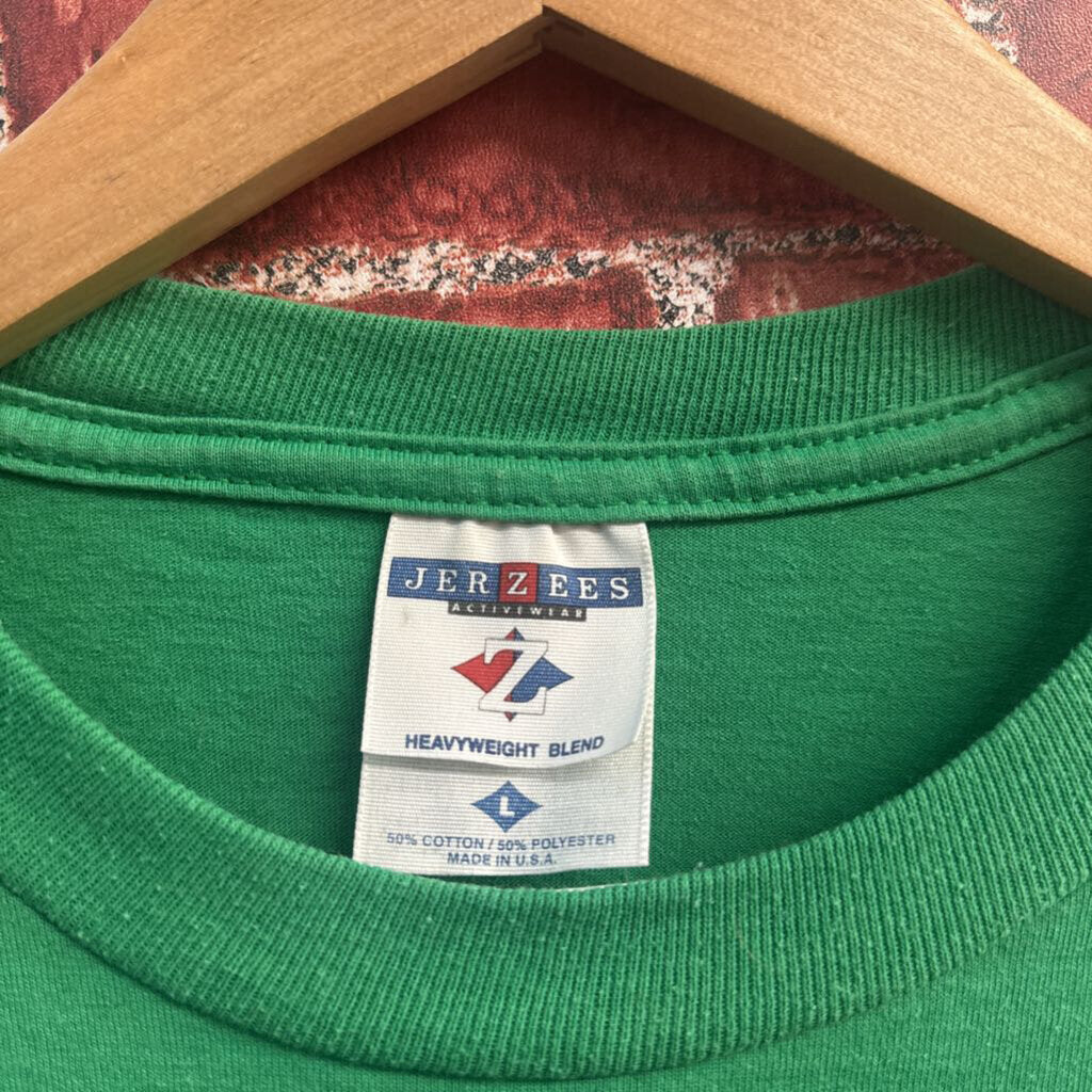 Jerzees Vintage Tee USPS 'Gwen' Green Size L