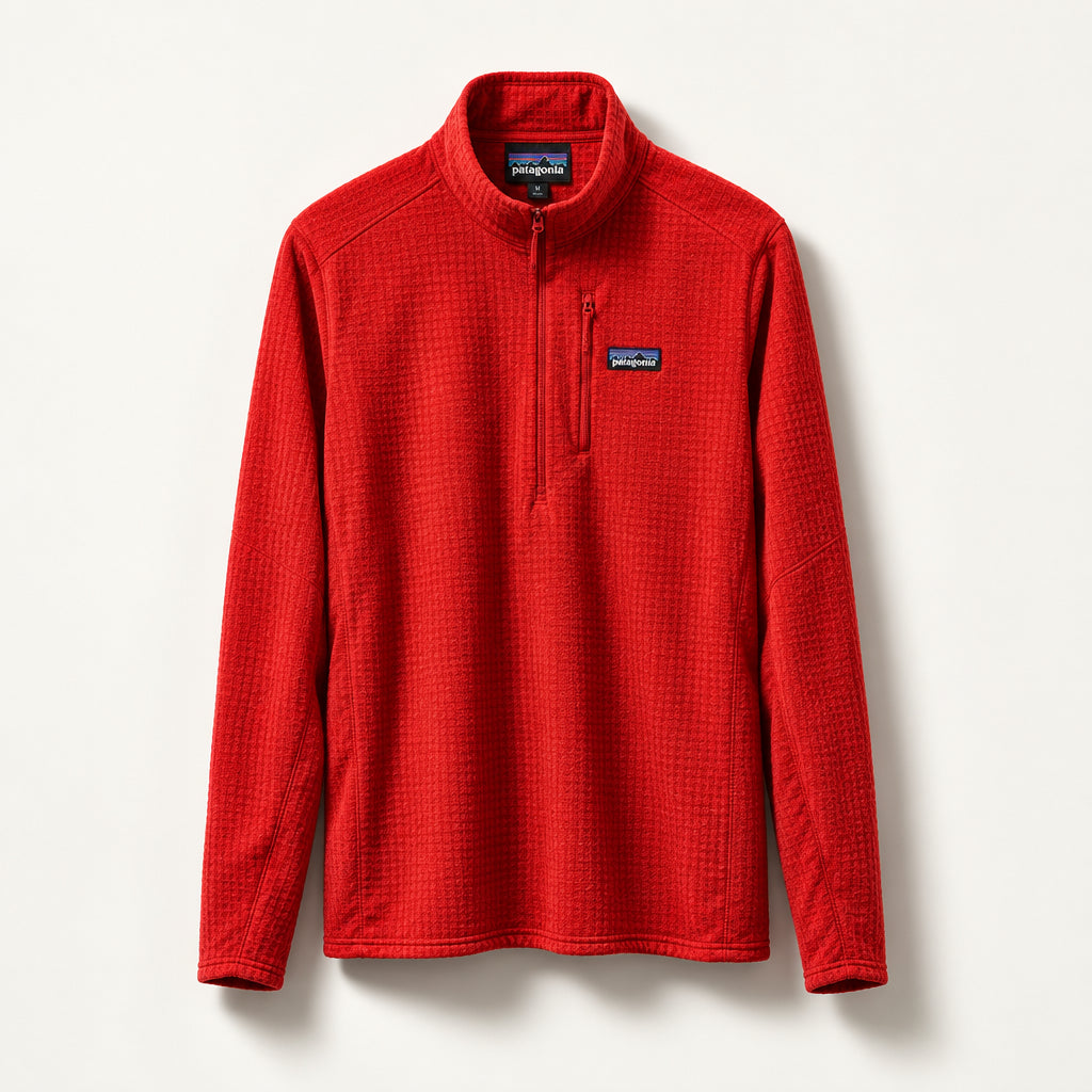 Patagonia Thermal Pull Over Mock Neck Red Men’s Size XL