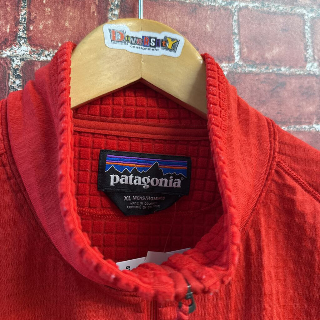 Patagonia Thermal Pull Over Mock Neck Red Men’s Size XL