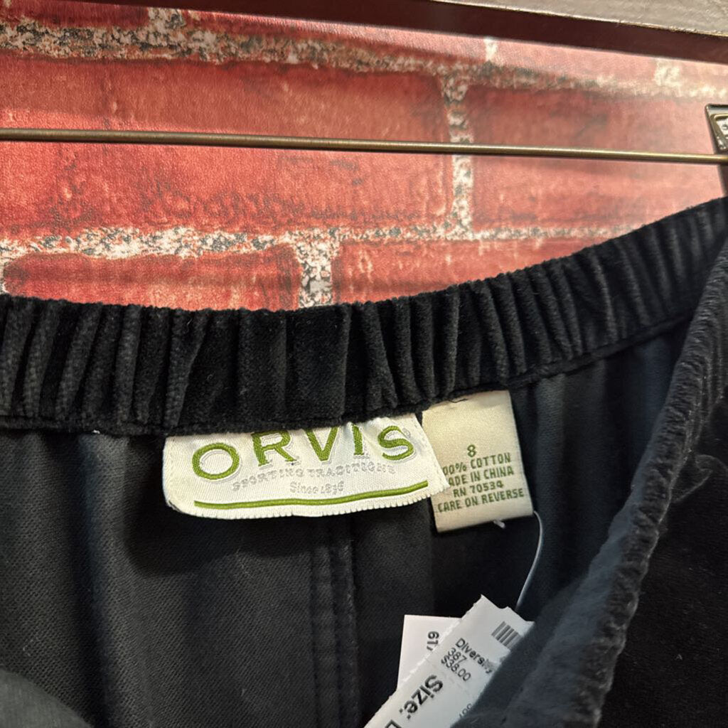 Orvis Maxi Skirt Velvet Black Ladies Size 8