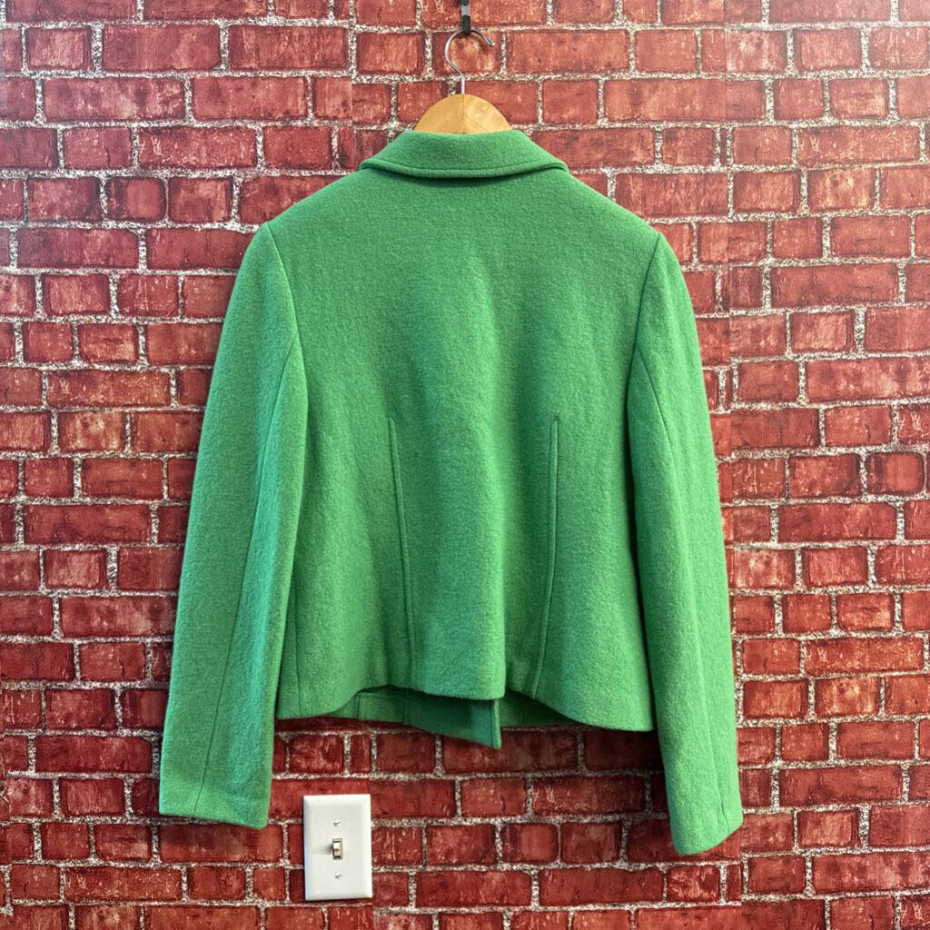 Geiger Pea Coat Wool Kelley Green Ladies Size 42 (M)