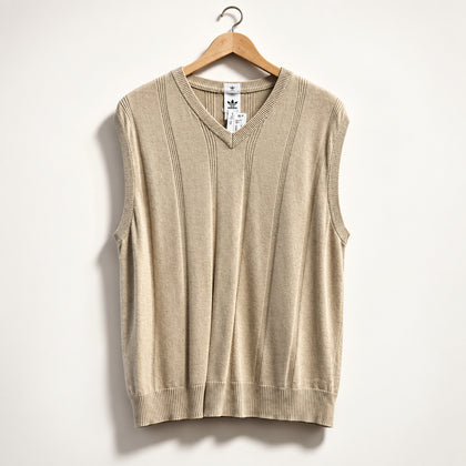Adidas Sweater Vest Tan Men’s Size XL
