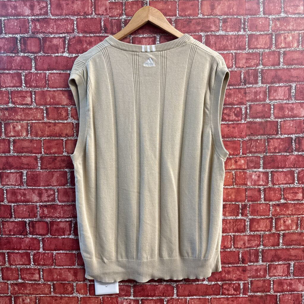 Adidas Sweater Vest Tan Men’s Size XL