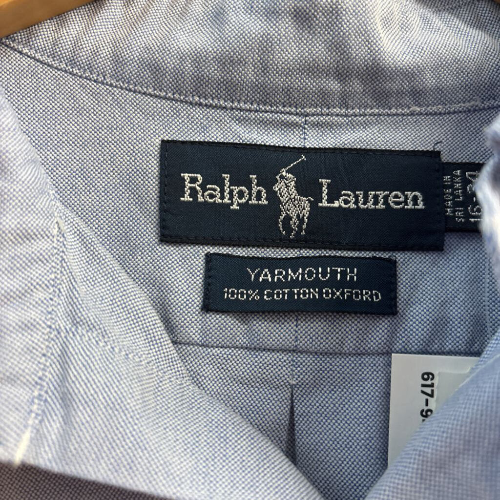 Ralph Lauren Button Down Blue Men’s Size L (16-34)