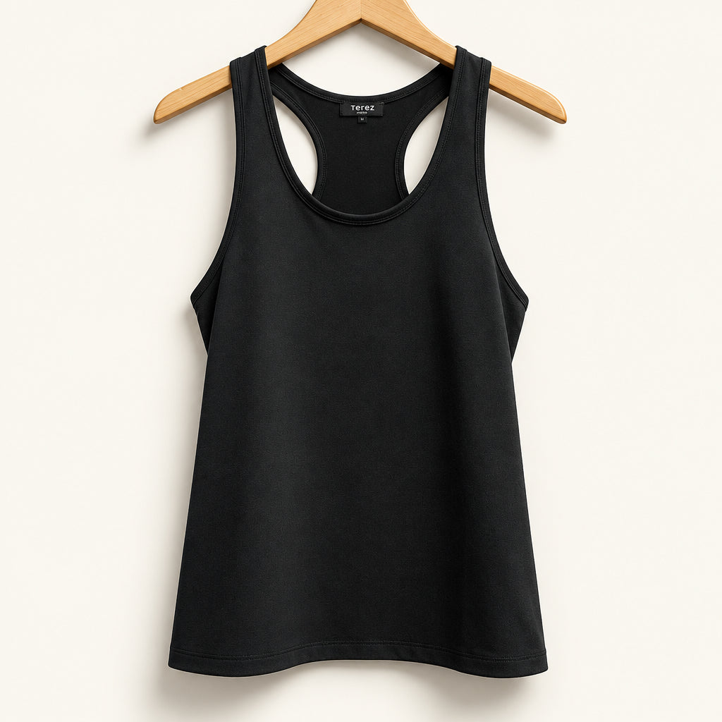 Terez Tank Racerback Black Ladies Size M