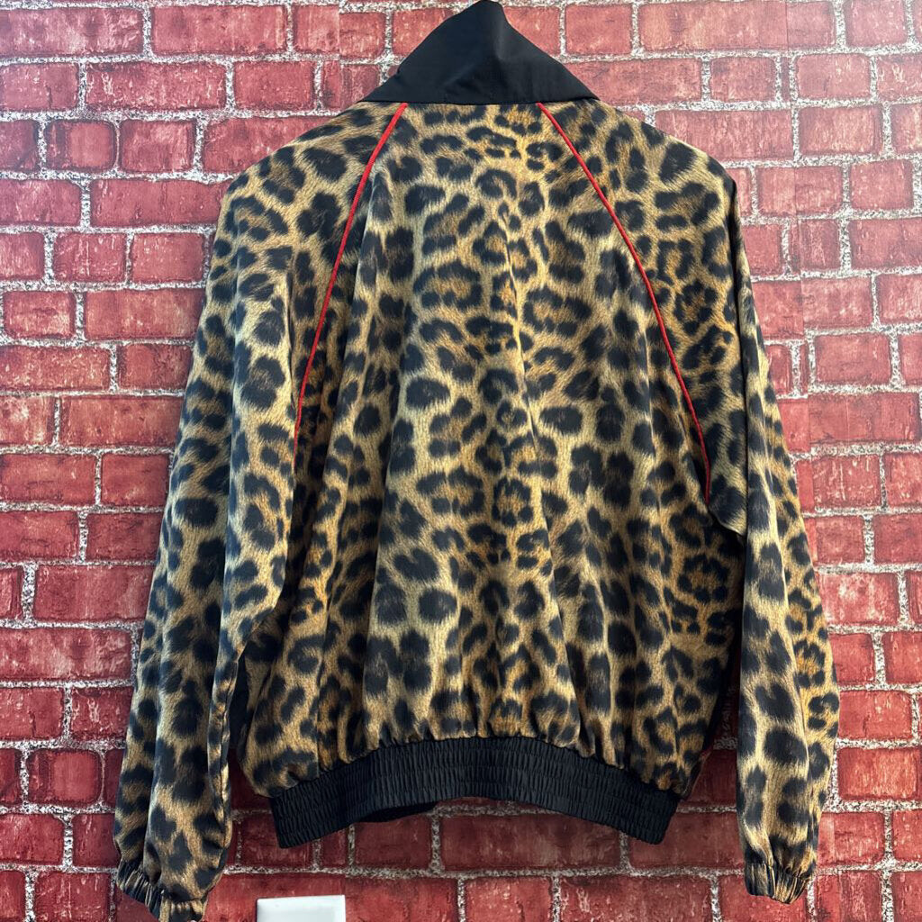 Terez Pullover Leopard Print Black/Brown/Red Ladies Size XS