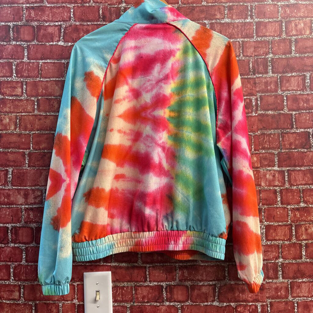 Terez Pullover Painted Pattern Orange/Blue/Multi Men’s Size M
