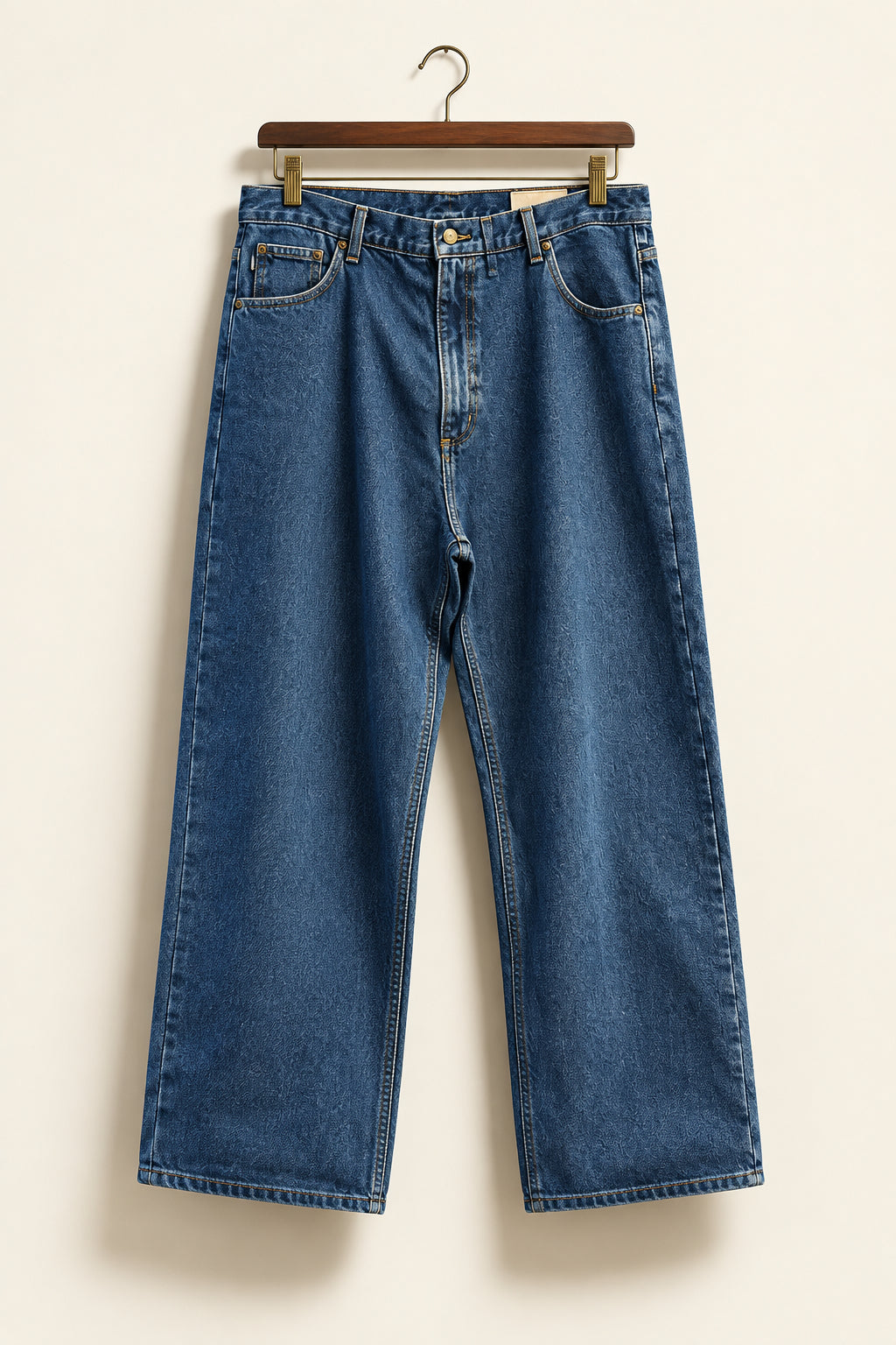 NWT Carhartt Jeans Hemmed Relaxed Fit Flannel Lined Blue Men’s Size 44