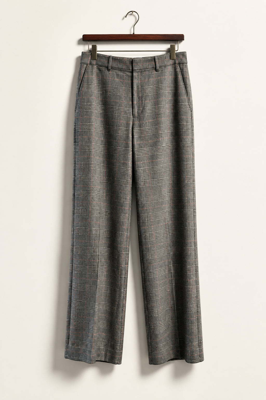 Lauren Ralph Lauren Trousers Plaid Wool Blend Brown/Red Ladies Size 8