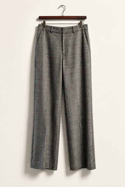 Lauren Ralph Lauren Trousers Plaid Wool Blend Brown/Red Ladies Size 8