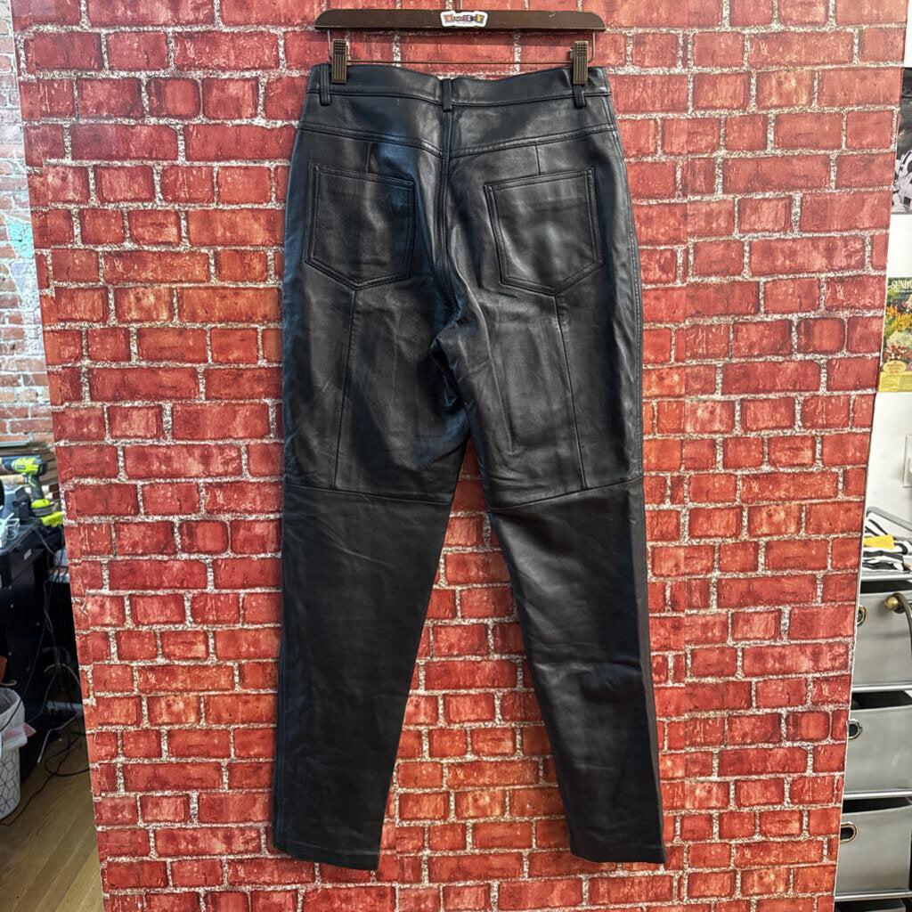 Hugo Buscati Vintage Leather Pants Black Ladies Size 29
