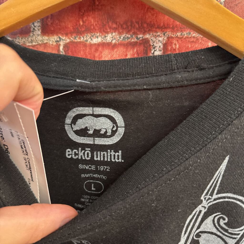 Ecko Unltd Tee Rubber Rhino Black/Grey Men’s Size L
