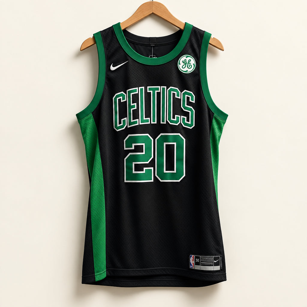 Nike Boston Celtics #20 Jersey Black/Green/White Men’s Size L