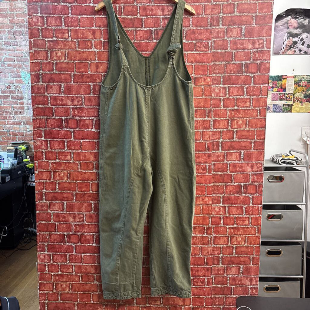 We The Free Overalls Front Pockets Front Pockets Olive Ladies Size S