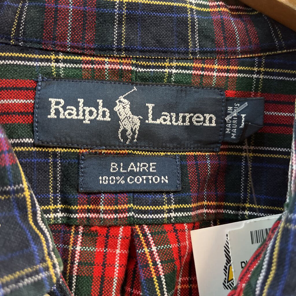 Ralph Lauren Plaid Button Down Red/Blue/White/Multi Men’s Size L