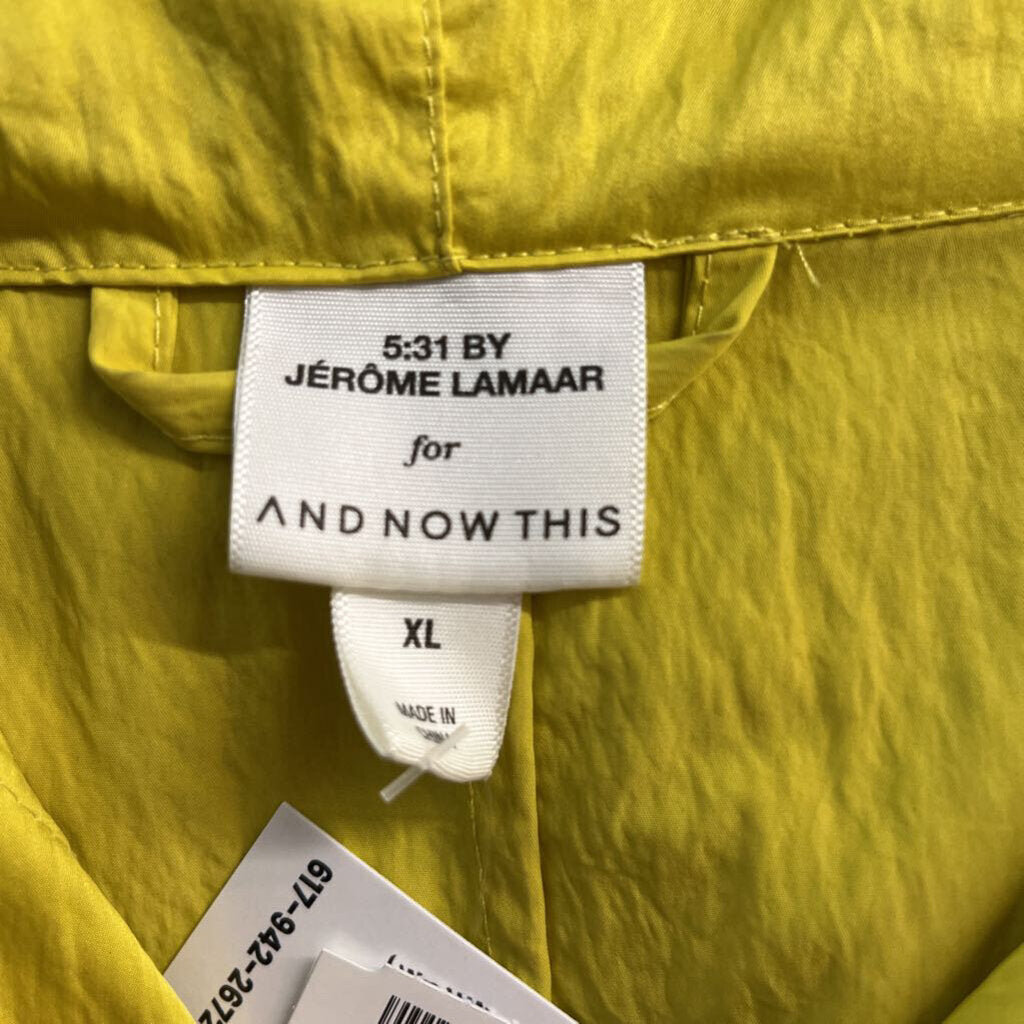 Jerome Lamaar Midi Rain Coat Yellow Men’s Size XL