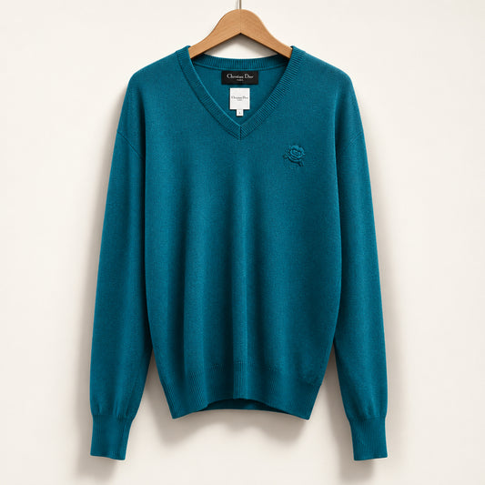 Christian Dior Cotton Sweater Green Men’s Size M
